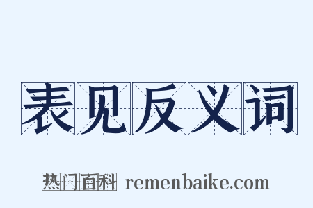 表见反义词是什么意思的图片